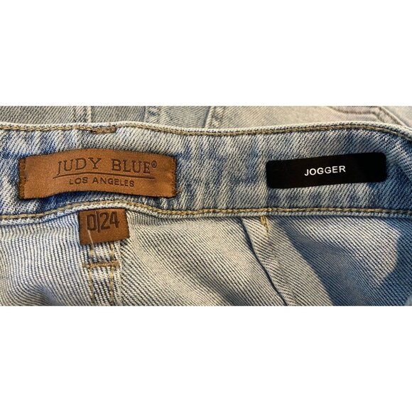 Judy Blue Jogger Jeans Tie Waist Size 0 24 - Picture 4 of 5